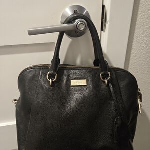 Kate Spade Black Pebbled Leather Handbag Y2K Coquette
